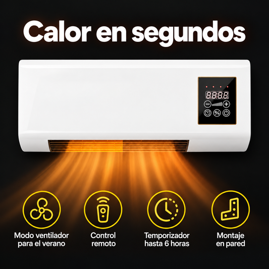 Beneficios del AirDuo: calor en segundos, modo ventilador, control remoto y temporizador